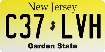 NJ license plate C37LVH