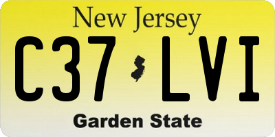 NJ license plate C37LVI