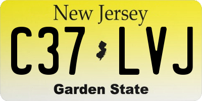 NJ license plate C37LVJ