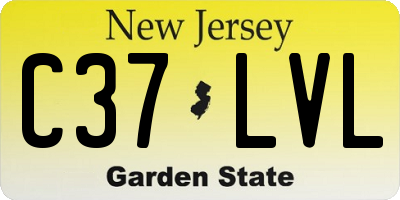 NJ license plate C37LVL