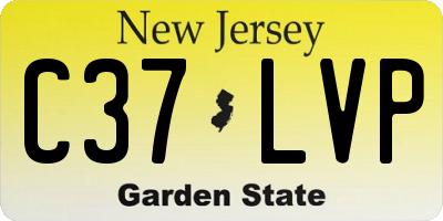 NJ license plate C37LVP