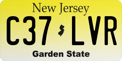 NJ license plate C37LVR