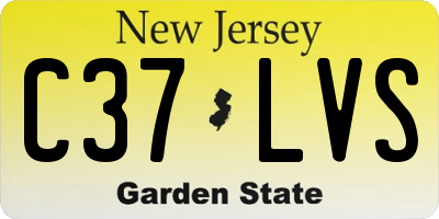 NJ license plate C37LVS