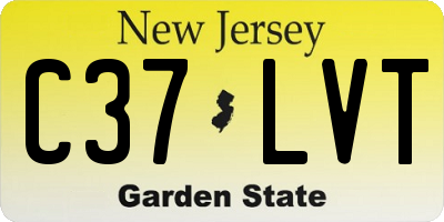 NJ license plate C37LVT