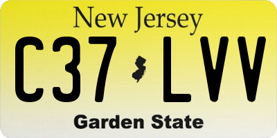 NJ license plate C37LVV