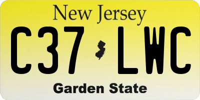 NJ license plate C37LWC