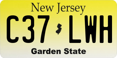 NJ license plate C37LWH