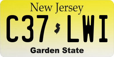 NJ license plate C37LWI