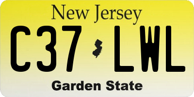 NJ license plate C37LWL