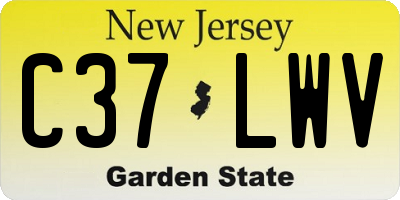 NJ license plate C37LWV
