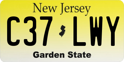 NJ license plate C37LWY
