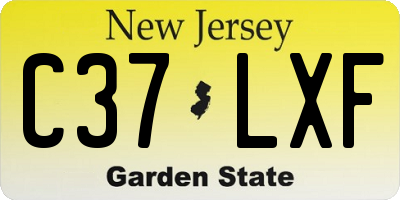 NJ license plate C37LXF