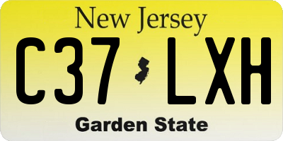 NJ license plate C37LXH