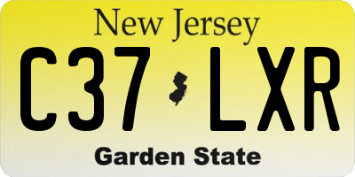 NJ license plate C37LXR