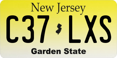 NJ license plate C37LXS