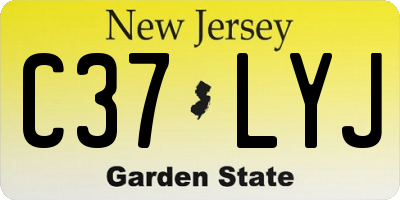 NJ license plate C37LYJ