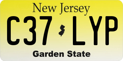 NJ license plate C37LYP