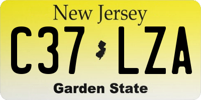 NJ license plate C37LZA