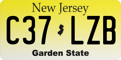 NJ license plate C37LZB