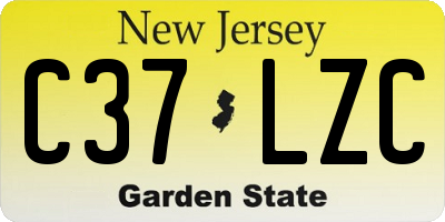 NJ license plate C37LZC