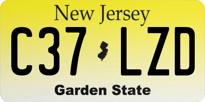 NJ license plate C37LZD