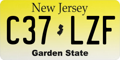 NJ license plate C37LZF