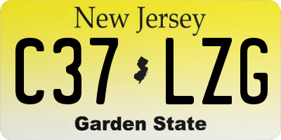 NJ license plate C37LZG