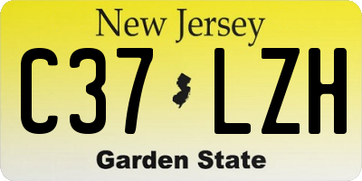 NJ license plate C37LZH