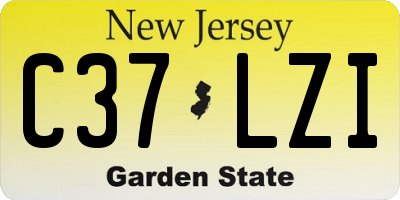 NJ license plate C37LZI