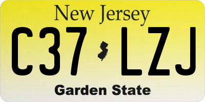 NJ license plate C37LZJ