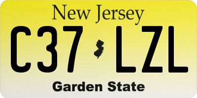 NJ license plate C37LZL