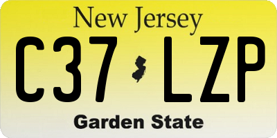 NJ license plate C37LZP