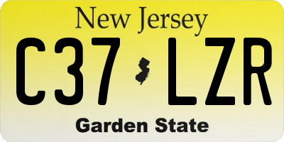 NJ license plate C37LZR