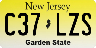 NJ license plate C37LZS