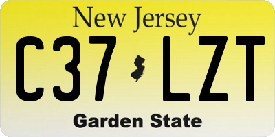 NJ license plate C37LZT