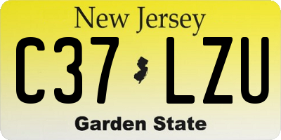 NJ license plate C37LZU