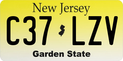 NJ license plate C37LZV
