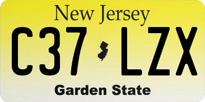 NJ license plate C37LZX