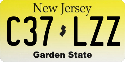 NJ license plate C37LZZ