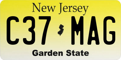 NJ license plate C37MAG