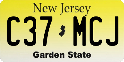 NJ license plate C37MCJ