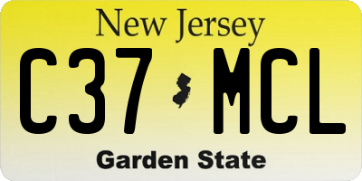 NJ license plate C37MCL