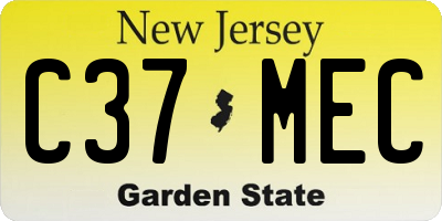 NJ license plate C37MEC
