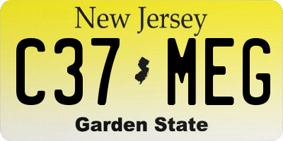 NJ license plate C37MEG