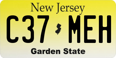 NJ license plate C37MEH