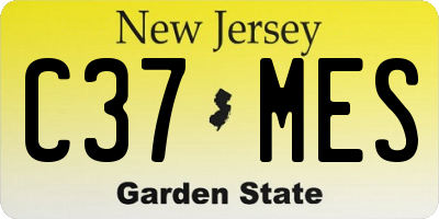 NJ license plate C37MES