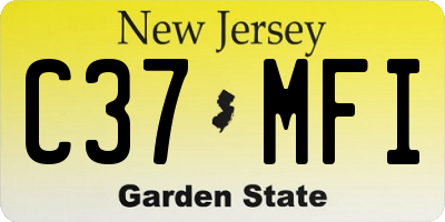 NJ license plate C37MFI