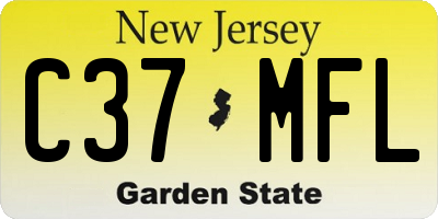 NJ license plate C37MFL