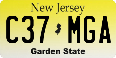 NJ license plate C37MGA