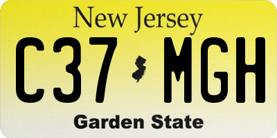NJ license plate C37MGH